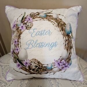 NWOT Easter Blessings Pillow